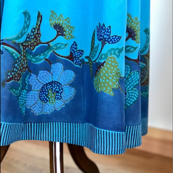 Block Print Cotton Voile Skirt - Picture 4 of 6